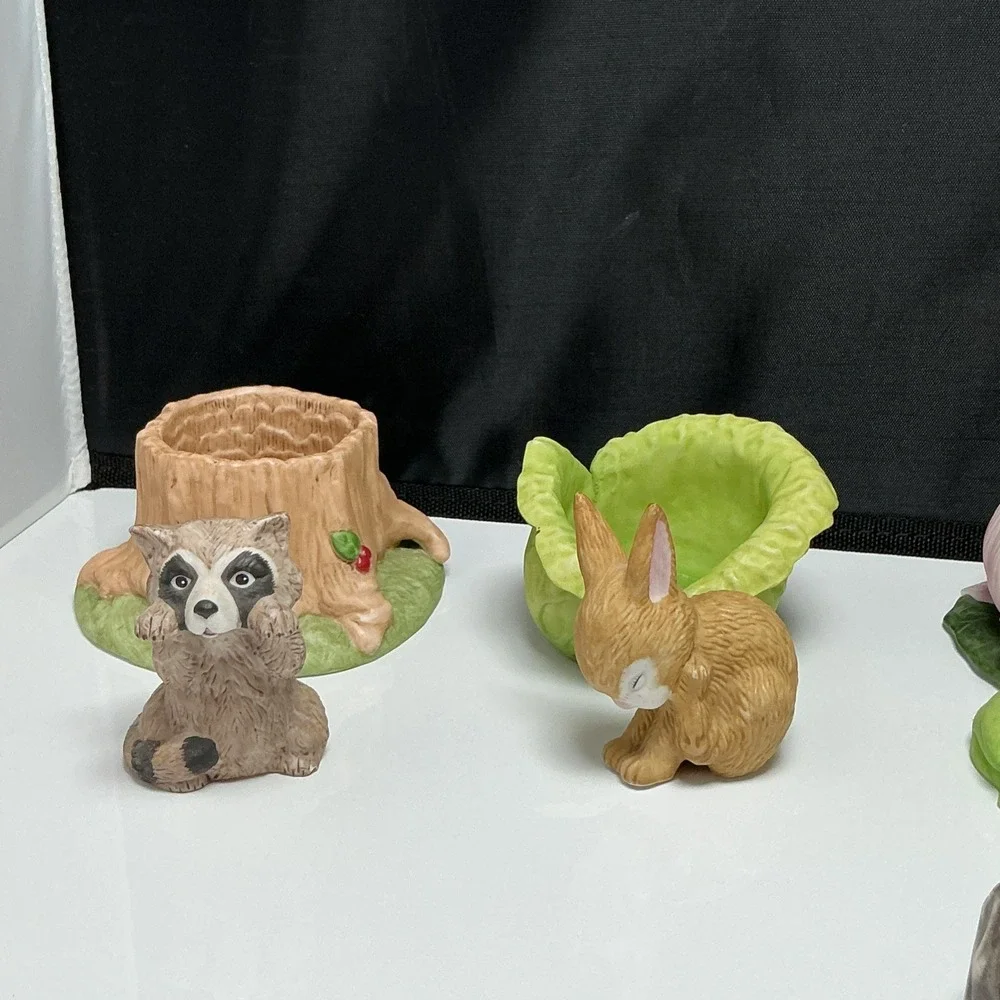VTG 1980s Franklin Mint‎ Woodland Surprises Lot Of 6 Nature Animal Figurines